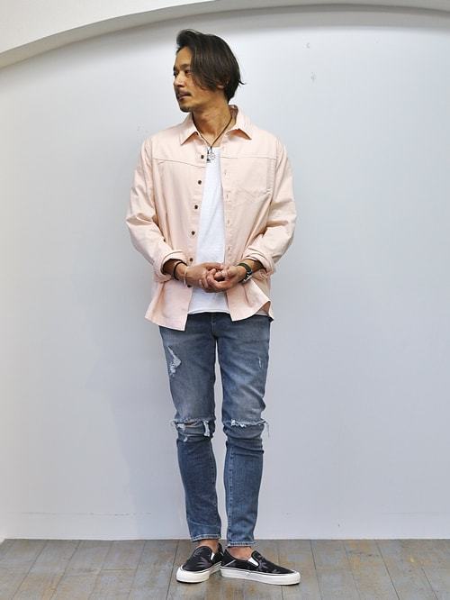 Roamers Plaskett Shirt in Pale Blush