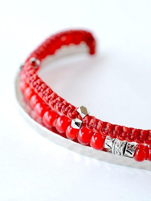 WAKAMI  トリプル　ブレスレット RED