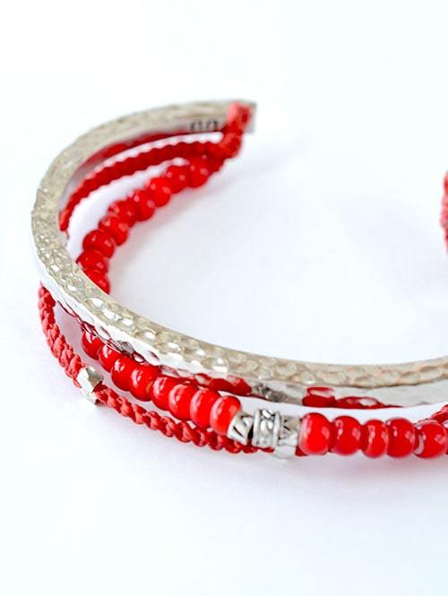 WAKAMI  トリプル　ブレスレット RED