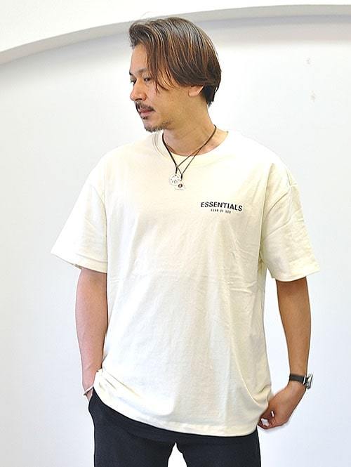 FOG - Fear Of God Essentials Boxy Logo T-Shirt Natural