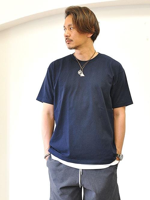 LA APPAREL 6.5oz heavy weight Tee Navy