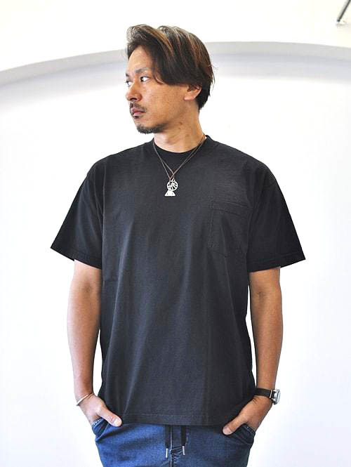 LA APPAREL 6.5oz ヘビーウエイト ポケティ Black 再入荷