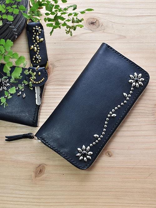 CROSSED ARROWS Studded LONG WALLET BLACK TYPE 2 ブラック