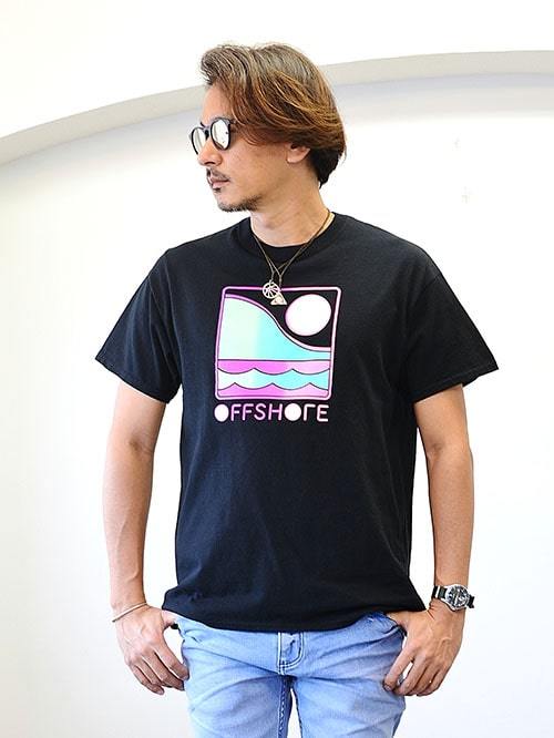 OFF SHORE Gradation Logo Tee BLACK