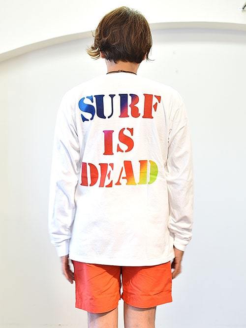 SURF IS DEAD　LOGO L/S Tee White