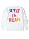 SURF IS DEAD　LOGO L/S Tee White
