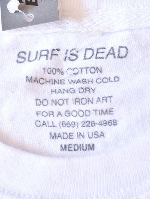 SURF IS DEAD　LOGO L/S Tee White