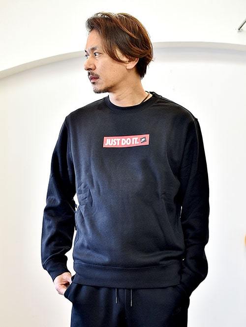NIKE Jdi Logo フリースクルースエット Black