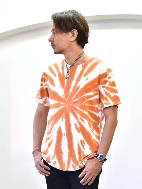 FREE CITY カラータイダイ ペルビアンコットンTシャツ ORANGE