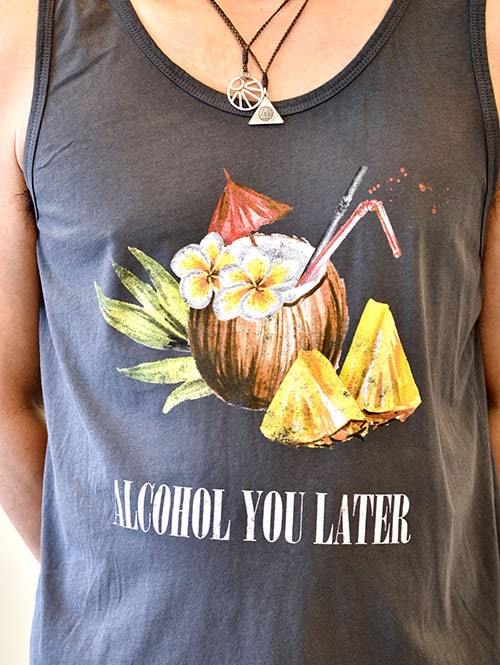 DUVIN DESIGN ALCOHOL YOU LATER TANK TOP