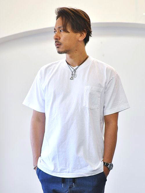 LA APPAREL 6.5oz ヘビーウエイト ポケティ White 再入荷