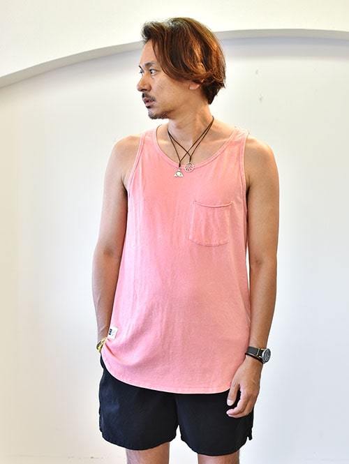 LIRA CLOTHING  ポケットタンクトップ　CORAL