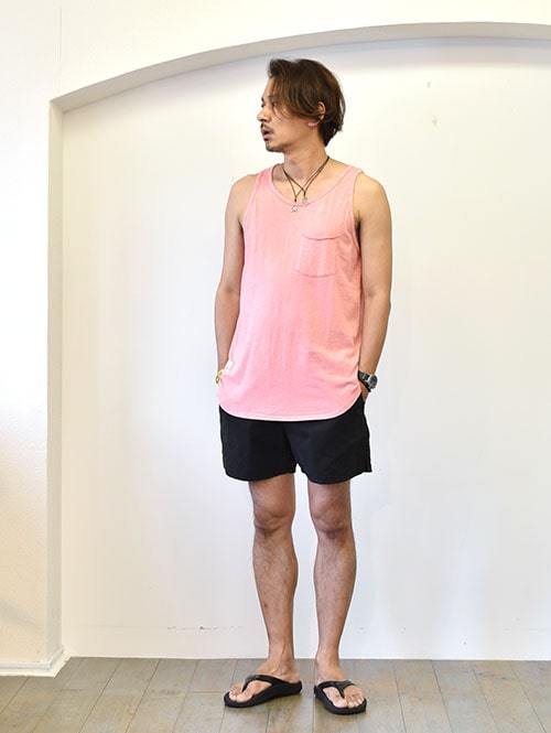 LIRA CLOTHING  ポケットタンクトップ　CORAL