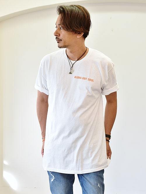 Aloha Got Soul エトフ別注　LOGO TEES　WHITE/BLACK