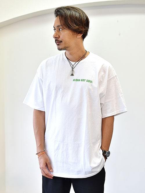 Aloha Got Soul エトフ別注 LOGO TEES LIGHT GREEN