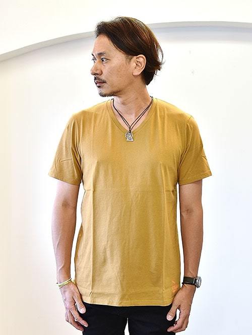 SCOTCH&SODA Vネック Tシャツ BROWN