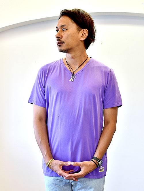 SCOTCH&SODA Vネック Tシャツ LIGHT PEAPLE