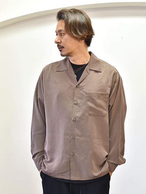 CAL TOP オープンカラーシャツ BROWN 再入荷