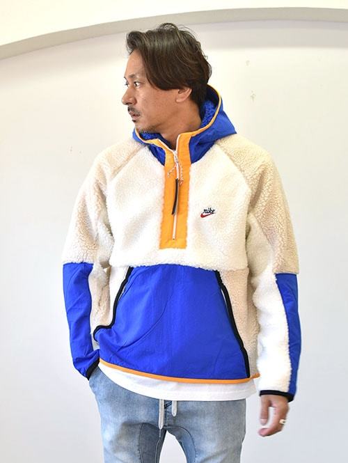 NIKE LOOSE FIT ボアフリース フードジャケット Sail