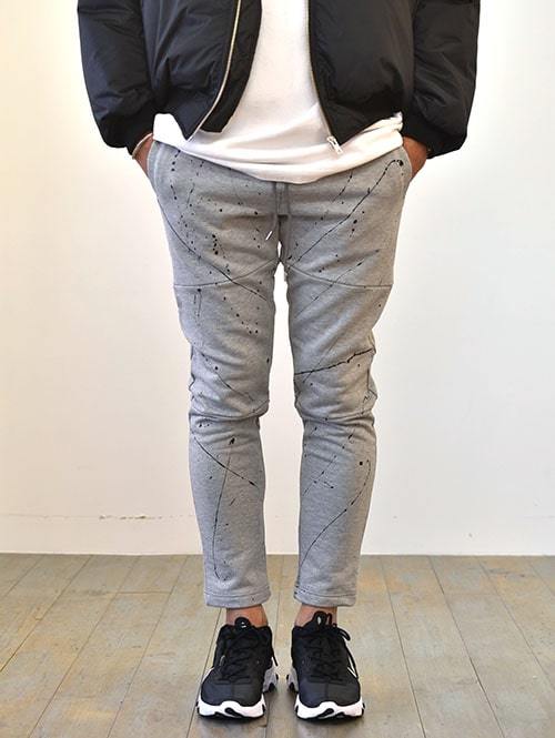 SALUTE HELM ペイントスエット ジョガーパンツ GREY