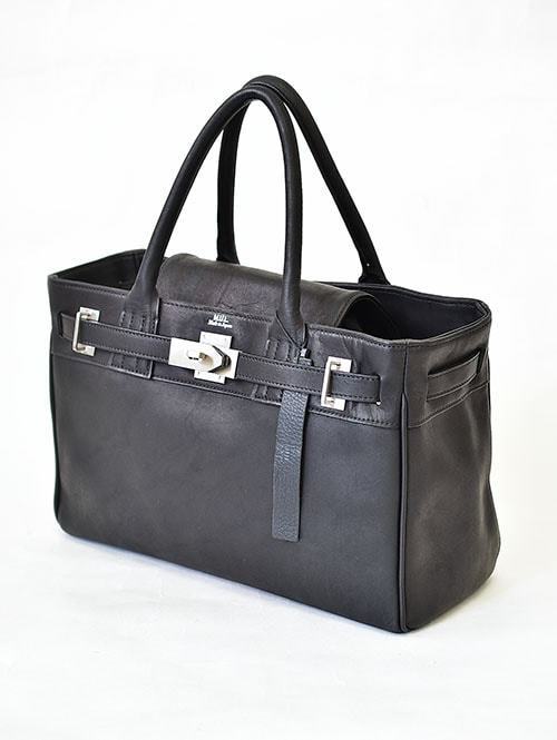 M.U.L Leather Black Tote Back Small