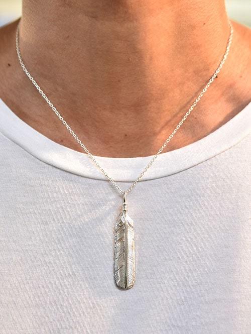 Sunset&Eagle New Feather Pendant Large