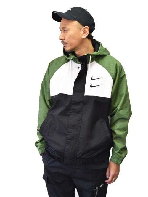 NIKE 限定 スウッシュ フーディ ウーブン ジャケット ツリーライン