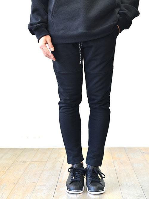 SERGEANT スエットメッシュ ラインジョグパンツ ブラック 再入荷