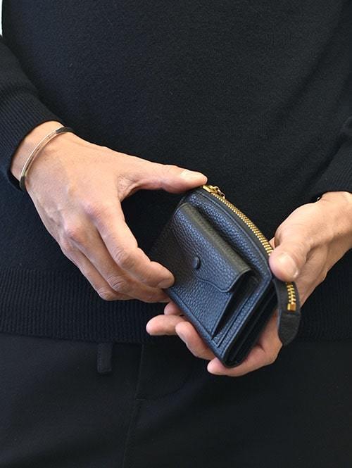 BRICK TOKYO 雑誌「OCEANS」掲載スモールウォレット BLACK/GOLD