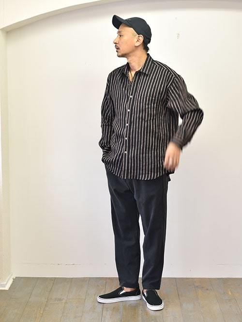 SERGEANT エスニックリネン ボックスシルエット シャツ