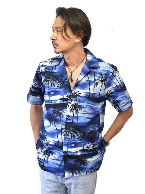 Robert J Clancey ALOHA SHIRT BLUE