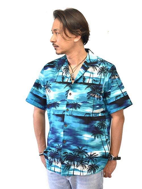 Robert J Clancey ALOHA SHIRT TURQUOISE