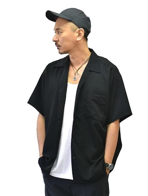 CAL TOP オープンカラーシャツ Black