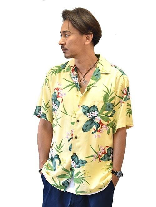 Robert J Clancey ALOHA SHIRT TROPICAL YEL