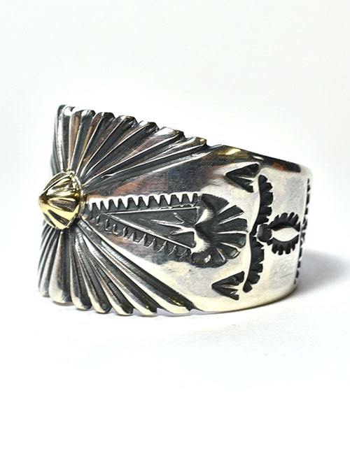 Sunset&Eagle Sunburst 10k Aporro Ring