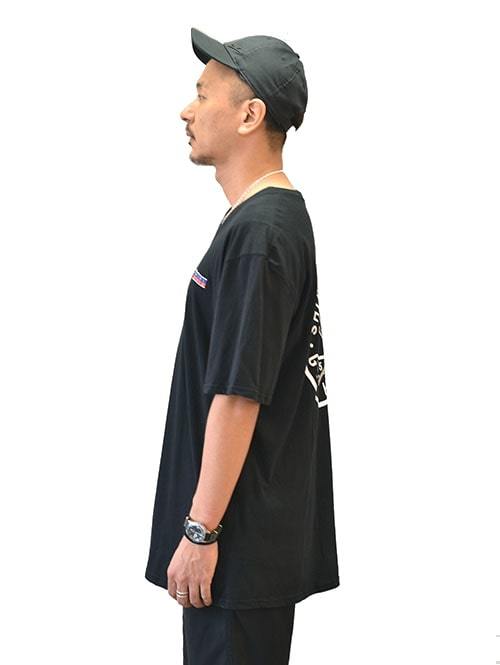 SHIRL Vネック Tシャツ BLACK