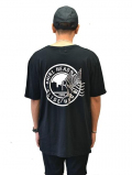 SHIRL Vネック Tシャツ BLACK