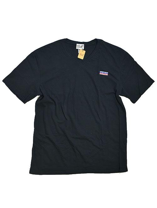 SHIRL Vネック Tシャツ BLACK