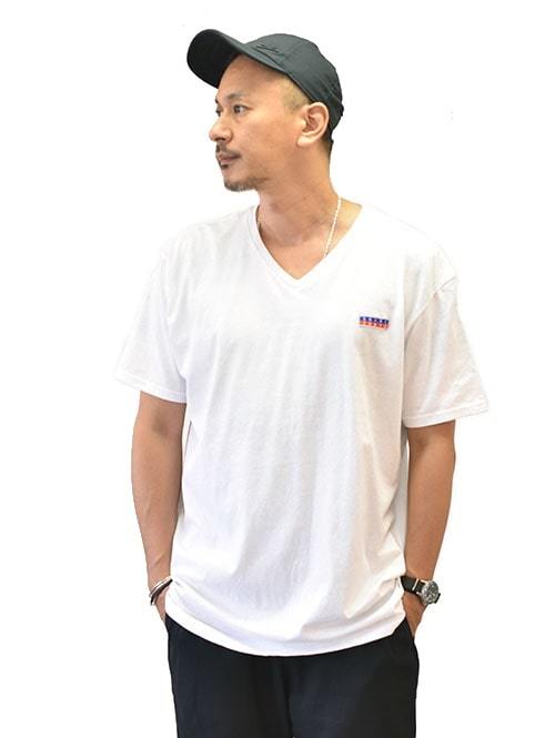 SHIRL Vネック Tシャツ WHITE