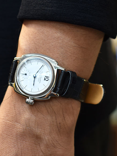 VAGUE WATCH Coussin 12 クロコダイル SILVER/BLACK