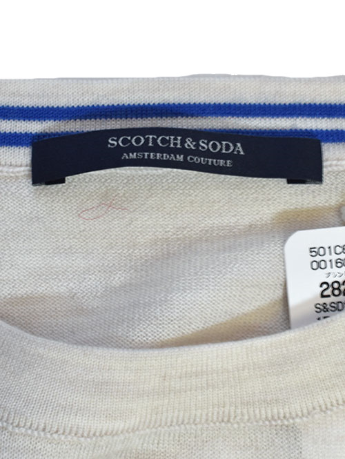 SCOTCH&SODA 薄手　ハイケージニット　BEIGE