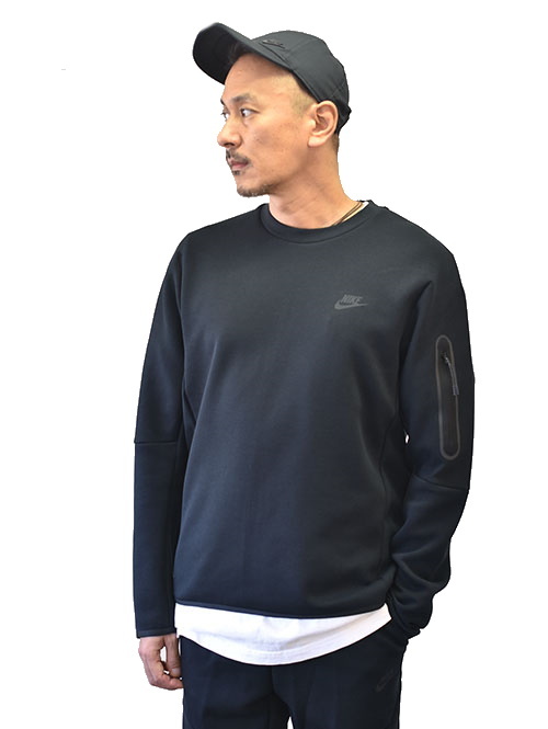 NIKE TECH FLEECE CREW BLK CU4506-010