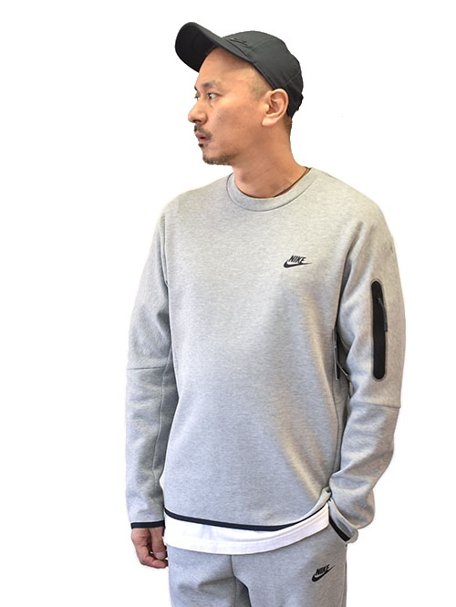 NIKE TECH FLEECE CREW GREY CU4506-063