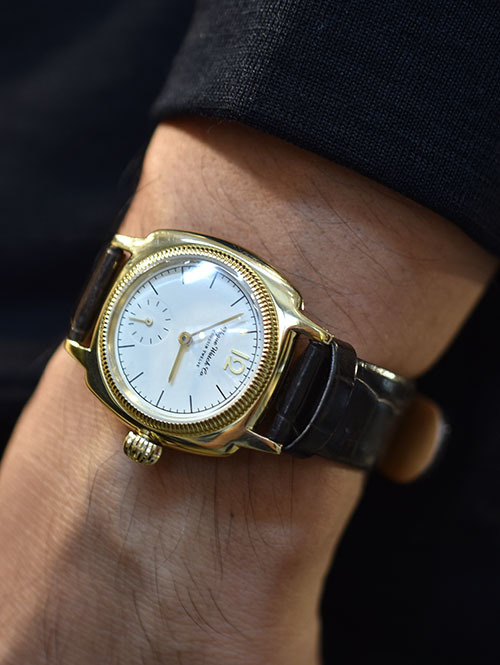 VAGUE WATCH Coussin 12 クロコダイル GOLD/D BROWN