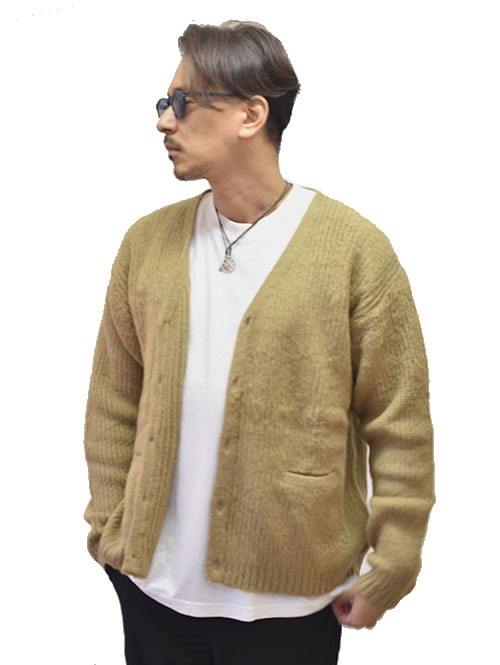 CAL O LINE モヘアカーディガン COYOTE