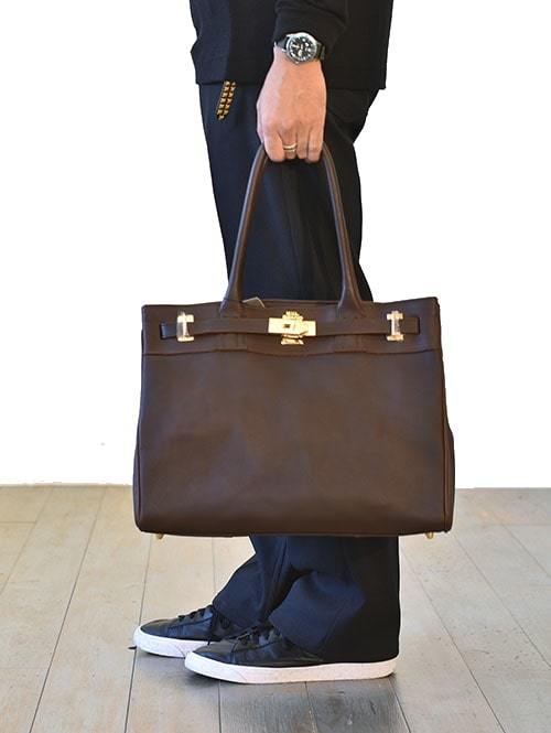 M.U.L 限定生産 Brown Leather Tote Bag Medium