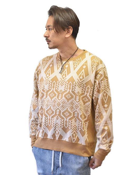 CAL O LINE ORIGINAL JACQUARD ニットセーター