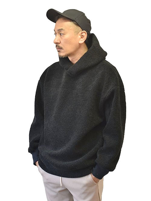 SERGEANT ウールボア パーカー Black