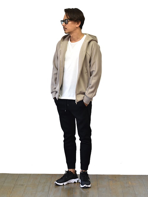 SERGEANT  ダンボールニット　ジップアップパーカー　Beige