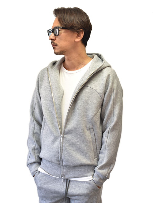 SERGEANT ダンボールニット ジップアップパーカー Grey